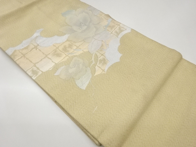 JAPANESE NAGOYA OBI / WOVEN GRID